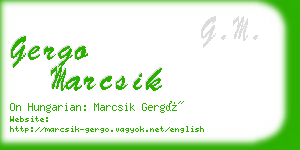 gergo marcsik business card